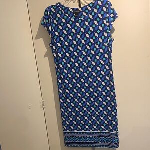 Liz Claiborne Geometric Blue Dress